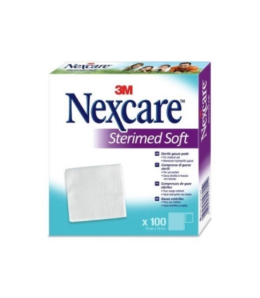 3M NEXCARE STERIMED SOFT GASA ESTERIL TEJIDO SIN TEJER 100 UNIDADES 10 CM X 10 CM