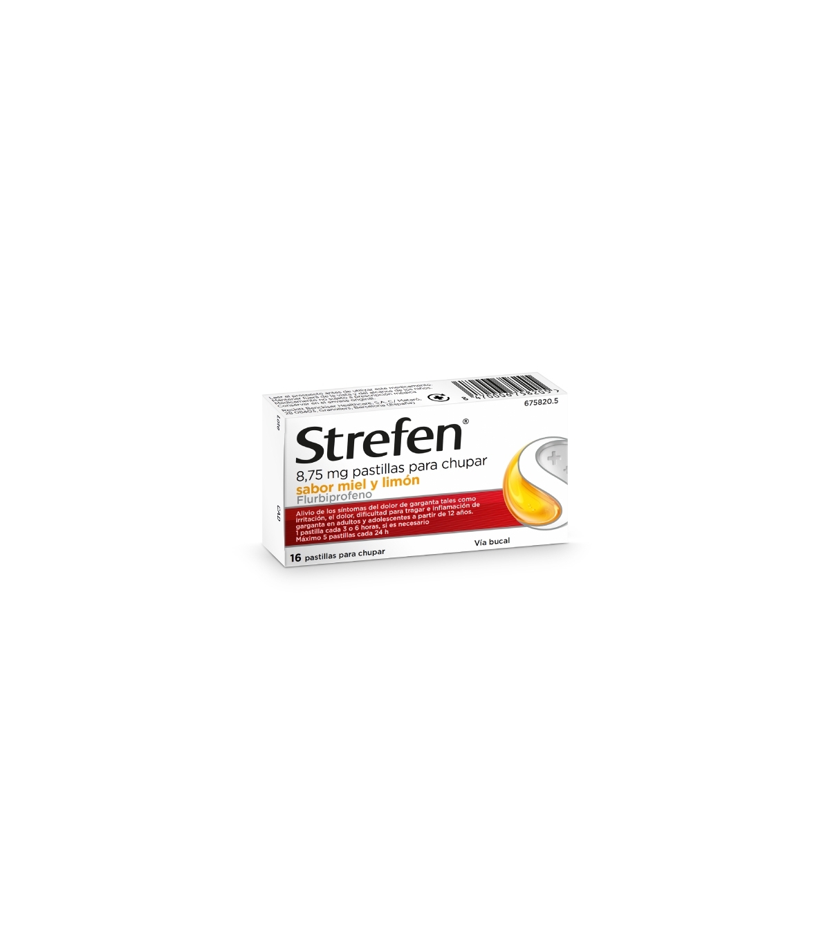 STREFEN 8,75 mg 16 PASTILLAS PARA CHUPAR (SABOR MIEL Y LIMON)