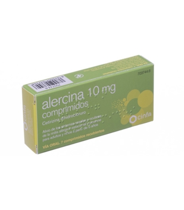 ALERCINA 10 mg 7 COMPRIMIDOS RECUBIERTOS