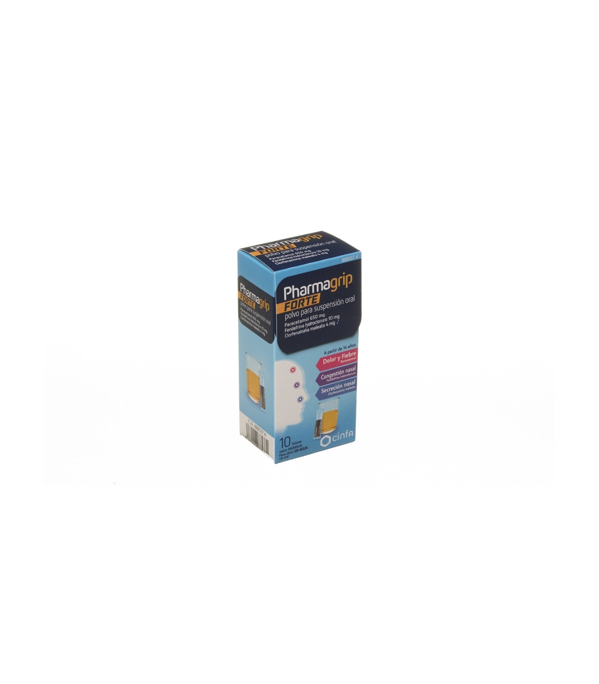 PHARMAGRIP FORTE CONGESTION Y SECRECION NASAL 10 SOBRES POLVO PARA SUSPENSION ORAL