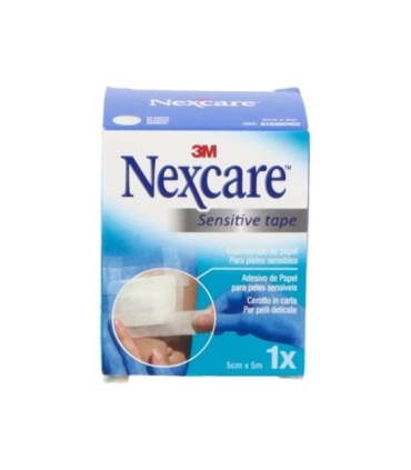 ESPARADRAPO HIPOALERGICO 3M NEXCARE SENSITIVE TAPE 1 UNIDAD 5 M X 5 CM COLOR BLANCO